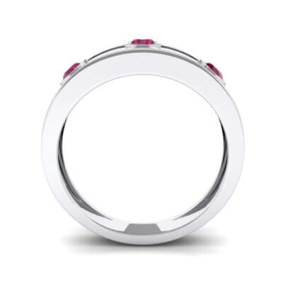 Three-Stone Channel Ruby Ring (0.33 CTW) Side View