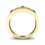 Three-Stone Channel Blue Sapphire Ring (0.33 CTW) Side View