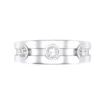 Three-Stone Channel Crystal Ring (0.33 CTW) Top Flat View