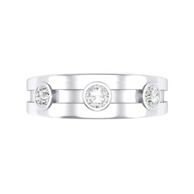 Three-Stone Channel Crystal Ring (0.33 CTW) Top Flat View