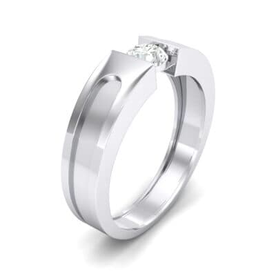 Force Solitaire Crystal Engagement Ring (0.36 CTW) Perspective View
