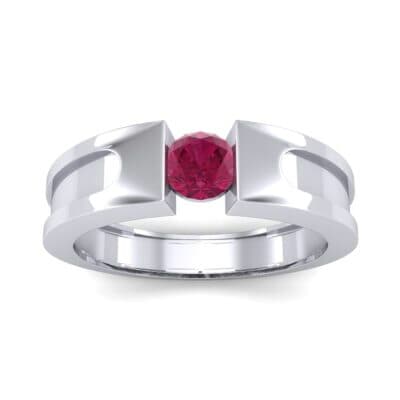 Force Solitaire Ruby Engagement Ring (0.36 CTW) Top Dynamic View
