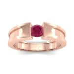 Force Solitaire Ruby Engagement Ring (0.36 CTW) Top Dynamic View