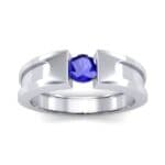 Force Solitaire Blue Sapphire Engagement Ring (0.36 CTW) Top Dynamic View