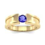 Force Solitaire Blue Sapphire Engagement Ring (0.36 CTW) Top Dynamic View