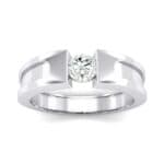 Force Solitaire Crystal Engagement Ring (0.36 CTW) Top Dynamic View