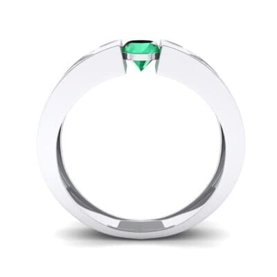 Force Solitaire Emerald Engagement Ring (0.36 CTW) Side View