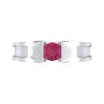 Force Solitaire Ruby Engagement Ring (0.36 CTW) Top Flat View