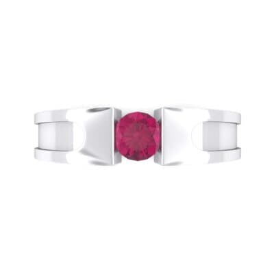 Force Solitaire Ruby Engagement Ring (0.36 CTW) Top Flat View