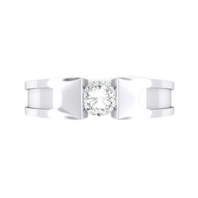 Force Solitaire Diamond Engagement Ring (0.36 CTW) Top Flat View