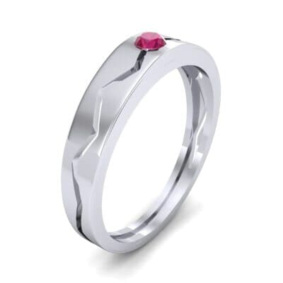 Vista Solitaire Ruby Ring (0.1 CTW) Perspective View