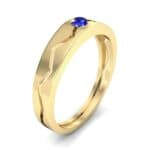 Vista Solitaire Blue Sapphire Ring (0.1 CTW) Perspective View