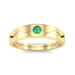 Vista Solitaire Emerald Ring (0.1 CTW) Top Dynamic View
