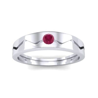 Vista Solitaire Ruby Ring (0.1 CTW) Top Dynamic View