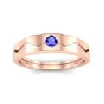 Vista Solitaire Blue Sapphire Ring (0.1 CTW) Top Dynamic View