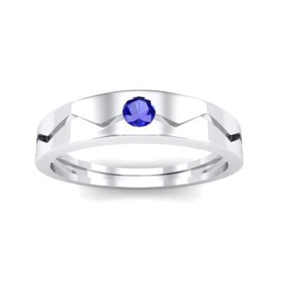 Vista Solitaire Blue Sapphire Ring (0.1 CTW) Top Dynamic View