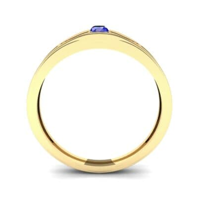 Vista Solitaire Blue Sapphire Ring (0.1 CTW) Side View
