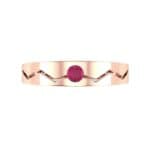 Vista Solitaire Ruby Ring (0.1 CTW) Top Flat View