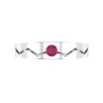 Vista Solitaire Ruby Ring (0.1 CTW) Top Flat View