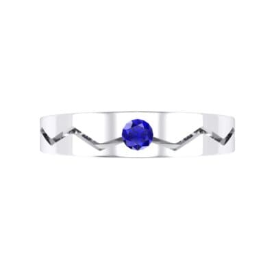 Vista Solitaire Blue Sapphire Ring (0.1 CTW) Top Flat View