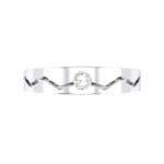 Vista Solitaire Crystal Ring (0.1 CTW) Top Flat View
