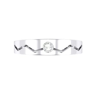 Vista Solitaire Crystal Ring (0.1 CTW) Top Flat View