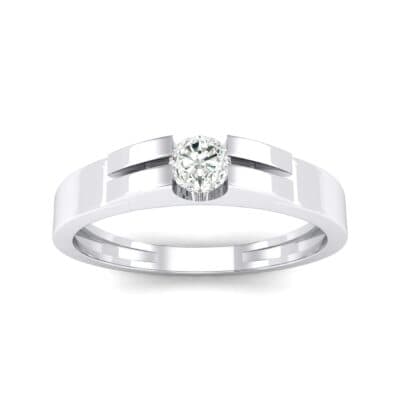 Contrast Shoulder Solitaire Diamond Engagement Ring (0.23 CTW) Top Dynamic View