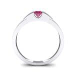 Contrast Shoulder Solitaire Ruby Engagement Ring (0.23 CTW) Side View