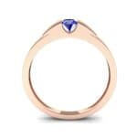 Contrast Shoulder Solitaire Blue Sapphire Engagement Ring (0.23 CTW) Side View