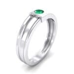Cube Emerald Ring (0.17 CTW) Perspective View