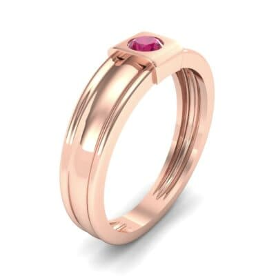 Cube Ruby Ring (0.17 CTW) Perspective View