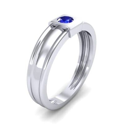 Cube Blue Sapphire Ring (0.17 CTW) Perspective View