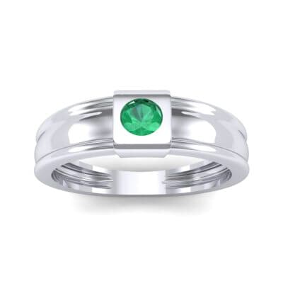 Cube Emerald Ring (0.17 CTW) Top Dynamic View