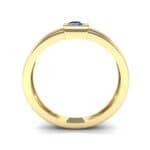 Cube Blue Sapphire Ring (0.17 CTW) Side View