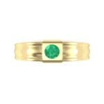 Cube Emerald Ring (0.17 CTW) Top Flat View