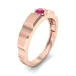 Cog Solitaire Ruby Engagement Ring (0.17 CTW) Perspective View