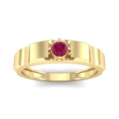 Cog Solitaire Ruby Engagement Ring (0.17 CTW) Top Dynamic View