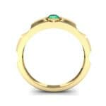 Cog Solitaire Emerald Engagement Ring (0.17 CTW) Side View