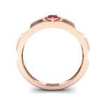 Cog Solitaire Ruby Engagement Ring (0.17 CTW) Side View