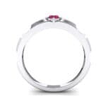 Cog Solitaire Ruby Engagement Ring (0.17 CTW) Side View