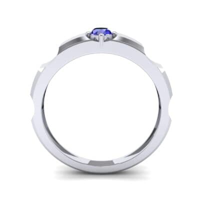 Cog Solitaire Blue Sapphire Engagement Ring (0.17 CTW) Side View
