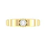 Cog Solitaire Diamond Engagement Ring (0.17 CTW) Top Flat View