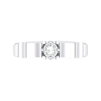 Cog Solitaire Diamond Engagement Ring (0.17 CTW) Top Flat View