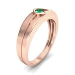 Cat-Eye Solitaire Emerald Ring (0.17 CTW) Perspective View