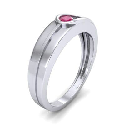 Cat-Eye Solitaire Ruby Ring (0.17 CTW) Perspective View