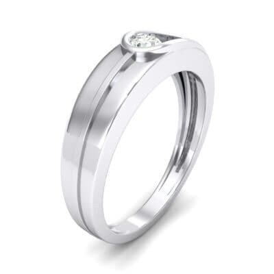 Cat-Eye Solitaire Crystal Ring (0.17 CTW) Perspective View