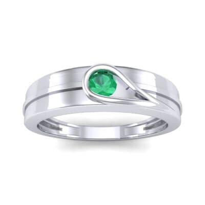 Cat-Eye Solitaire Emerald Ring (0.17 CTW) Top Dynamic View