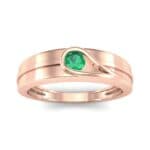 Cat-Eye Solitaire Emerald Ring (0.17 CTW) Top Dynamic View