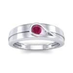 Cat-Eye Solitaire Ruby Ring (0.17 CTW) Top Dynamic View