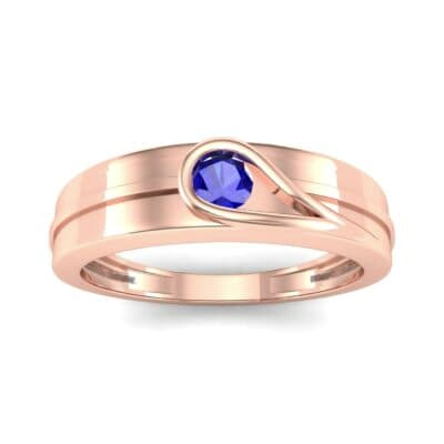 Cat-Eye Solitaire Blue Sapphire Ring (0.17 CTW) Top Dynamic View